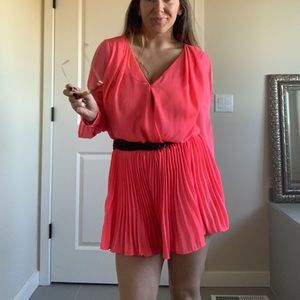 Hot pink San Joy long sleeve romper